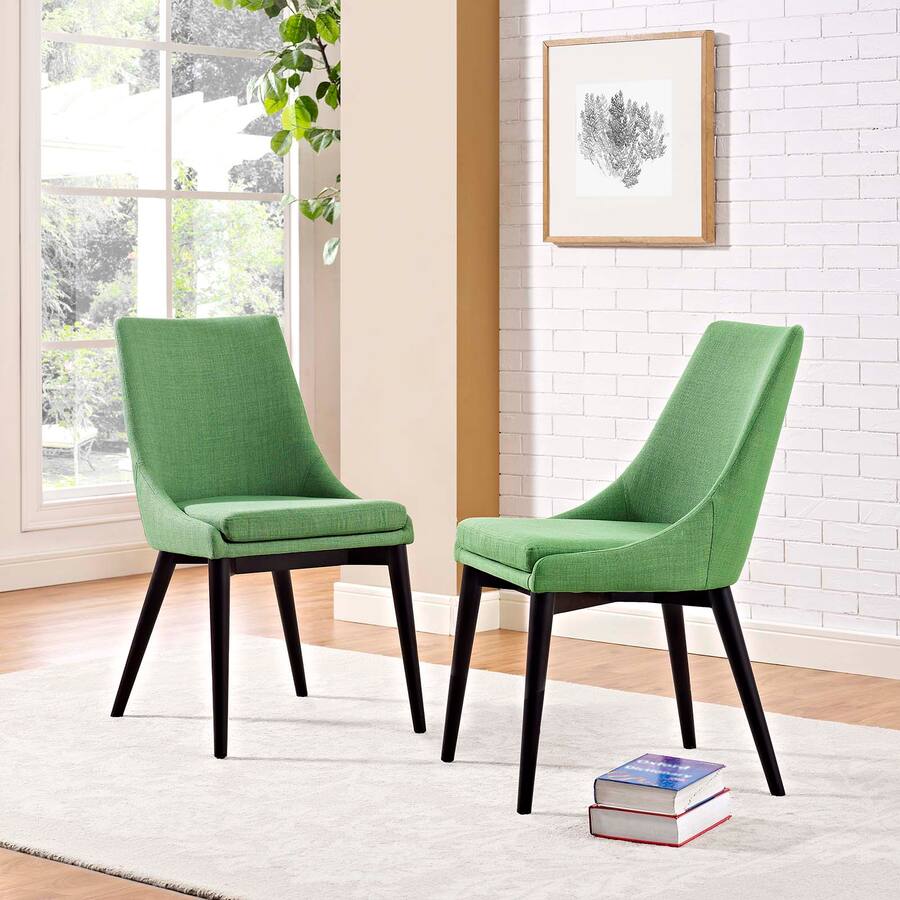 Good Reception Form Viscount Fabric Dining Side Chair Set of 2 by Modway Kelly Green - Best Buy