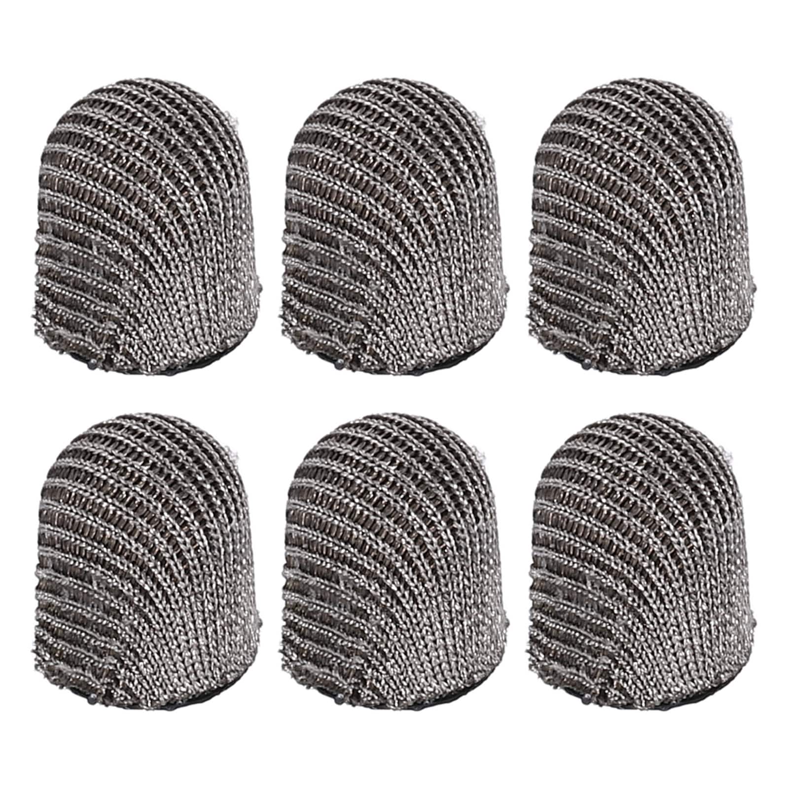 Unique Bargains - 6pcs 5.5mm Mesh Fiber Replacement Tips for Capacitive Stylus Pen for Tablets Phones - Gray