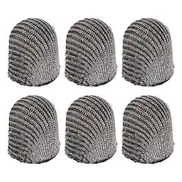 Unique Bargains - 6pcs 5.5mm Mesh Fiber Replacement Tips for Capacitive Stylus Pen for Tablets Phones - Gray