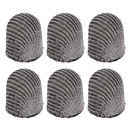 Front. Unique Bargains - 6pcs 5.5mm Mesh Fiber Replacement Tips for Capacitive Stylus Pen for Tablets Phones - Gray.
