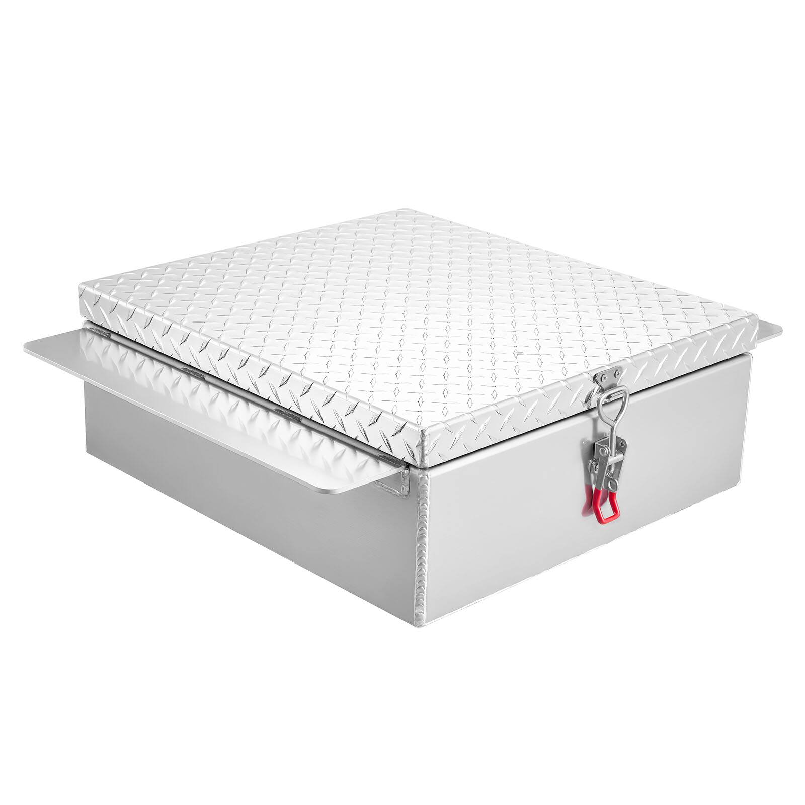 Alt View 5. VEVOR - Truck Bed Tool Box,Heavy Duty Aluminum Tool Box with Diamond Plate,Storage Toolbox Chest Organizer Supports up to 220lbs - Silver.