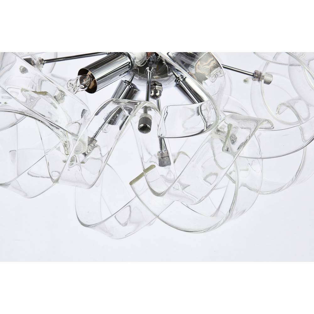 Alt View 4. Elegant Lighting - Ritz 4 Light Chrome Flush Mount - Chrome.