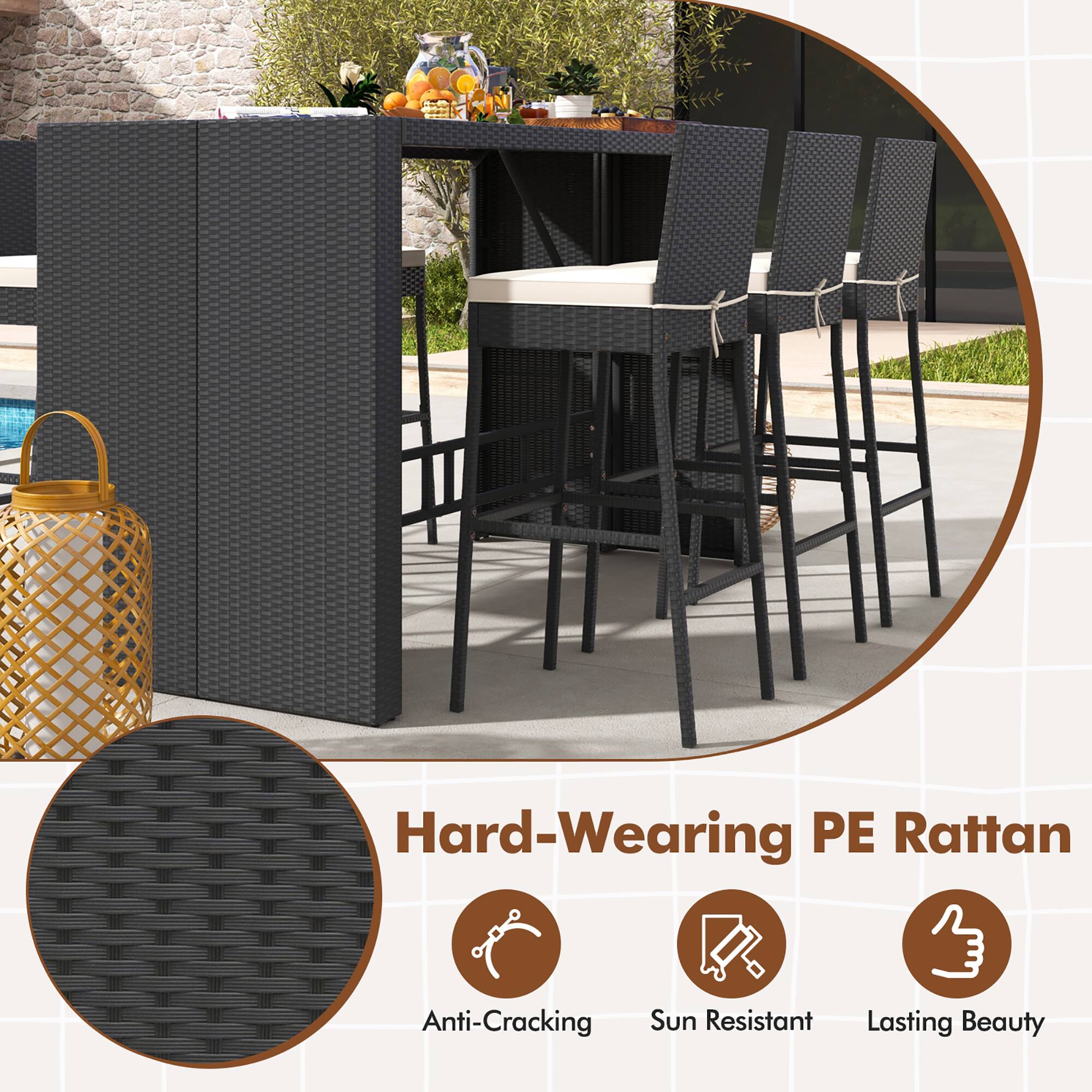 Hard-Wearing PE Rattan Anti-Cracking Sun Resistant Lasting Beauty