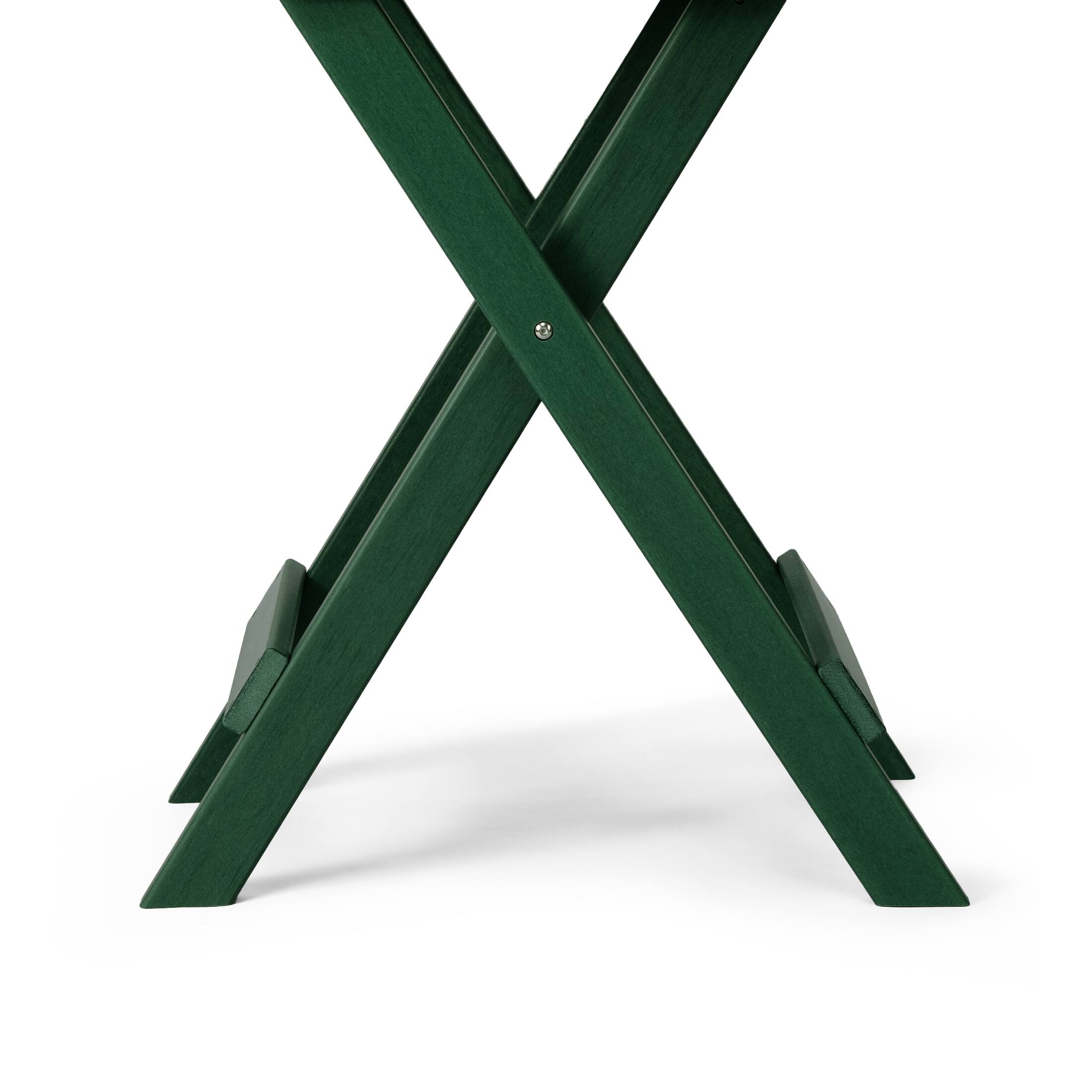 Alt View 6. WestinTrends - WestinTrends Malibu HDPE Outdoor 24.5 Inch Round Portable Folding Patio Dining Table - Dark Green.