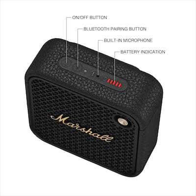 Marshall Willen II Portable Bluetooth Speaker with Rugged Marshall Willen II Portable Bluetooth Speaker with Rugged