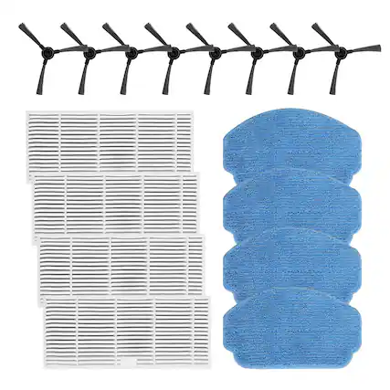 Front. Teendow - Teendow Robot Vacuum Cleaner Replacement Parts for BR151(Pack of 1),8 Side Brush,4 Mop Pad,4 Filters.