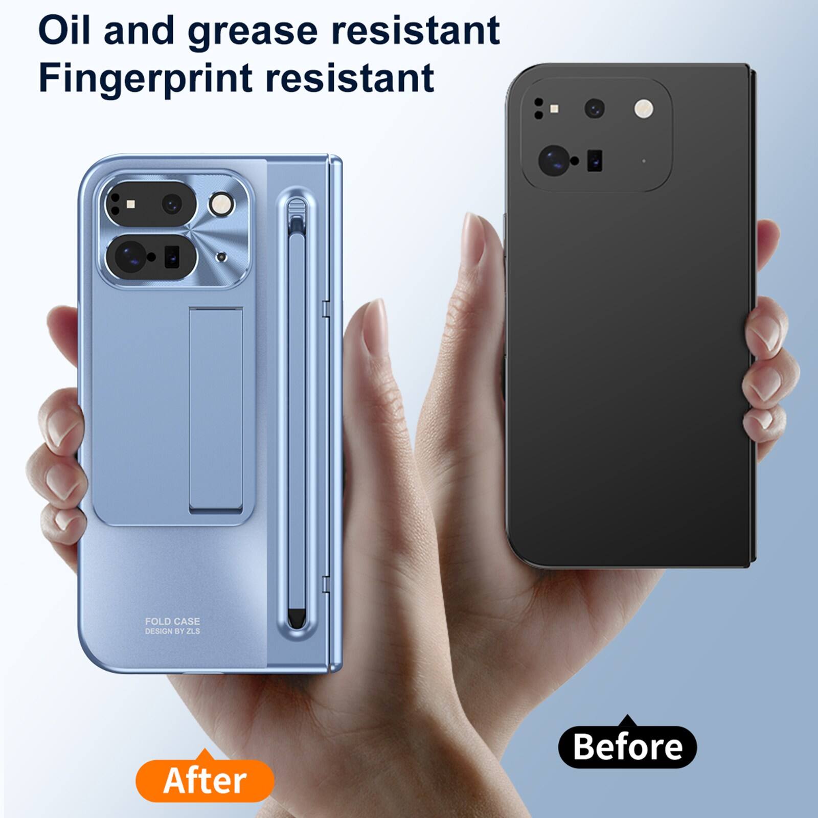 Oil and grease resistant  
Fingerprint resistant  
FOLD CASE DESIGN BY ZLS  
After  
Before