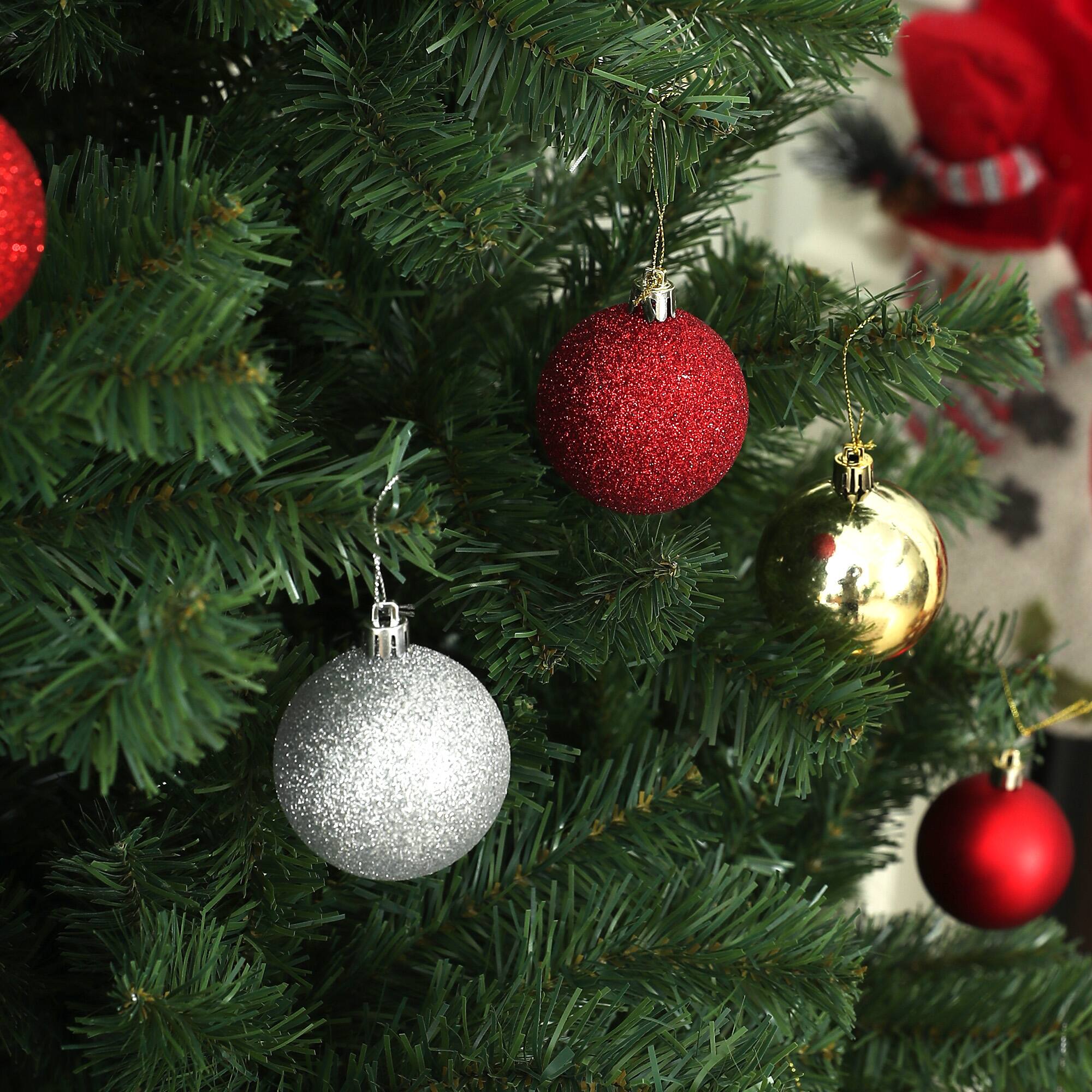 Alt View 8. Homcom - Artificial Christmas Tree, 2132 Branch Tips, Auto Open, Steel Base - green.