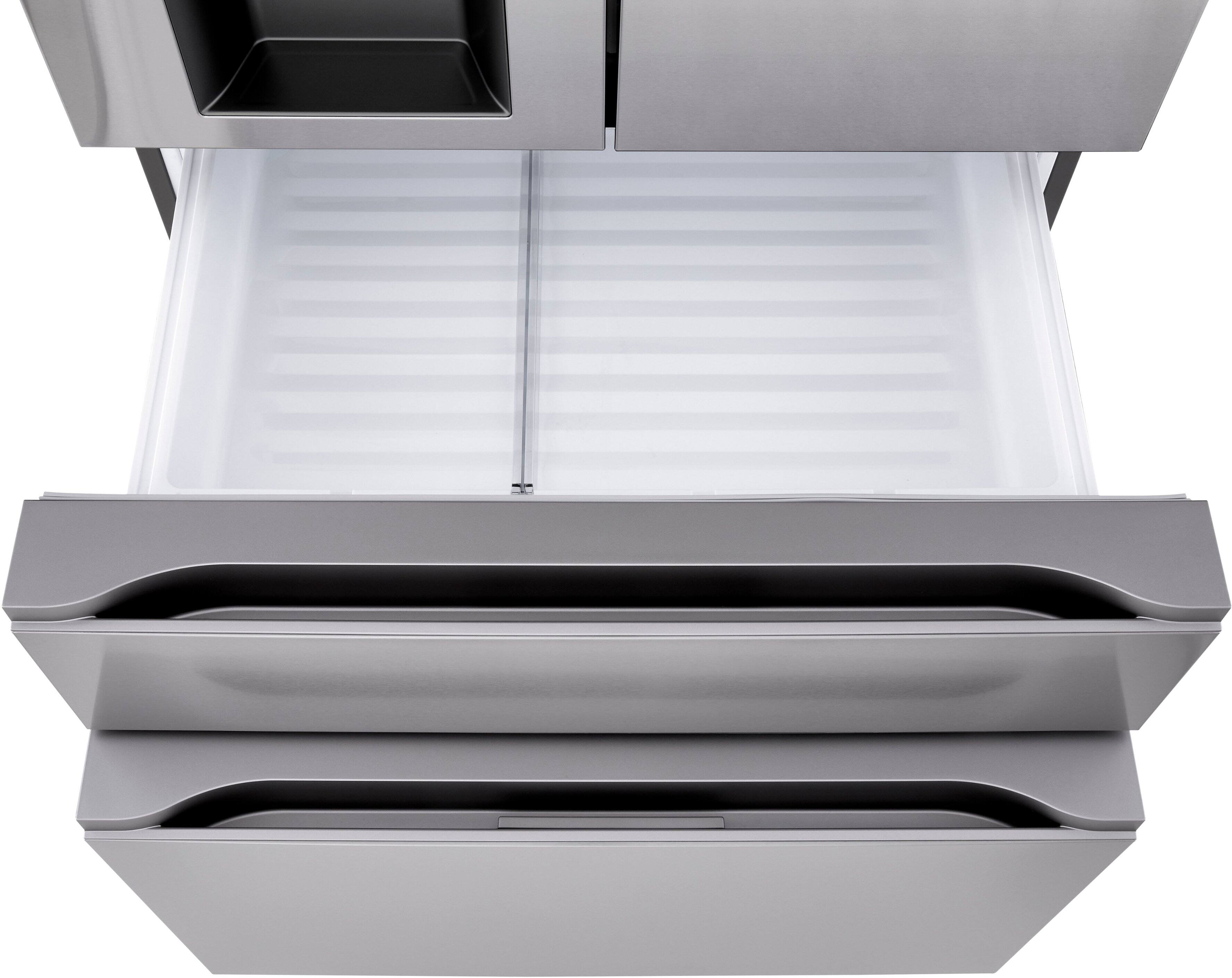 Alt View 13. LG - Counter-Depth MAX 28.6 Cu. Ft. 4-Door French Door Refrigerator Smart Refrigerator with Full Convert Drawer - PrintProof Noble Steel.