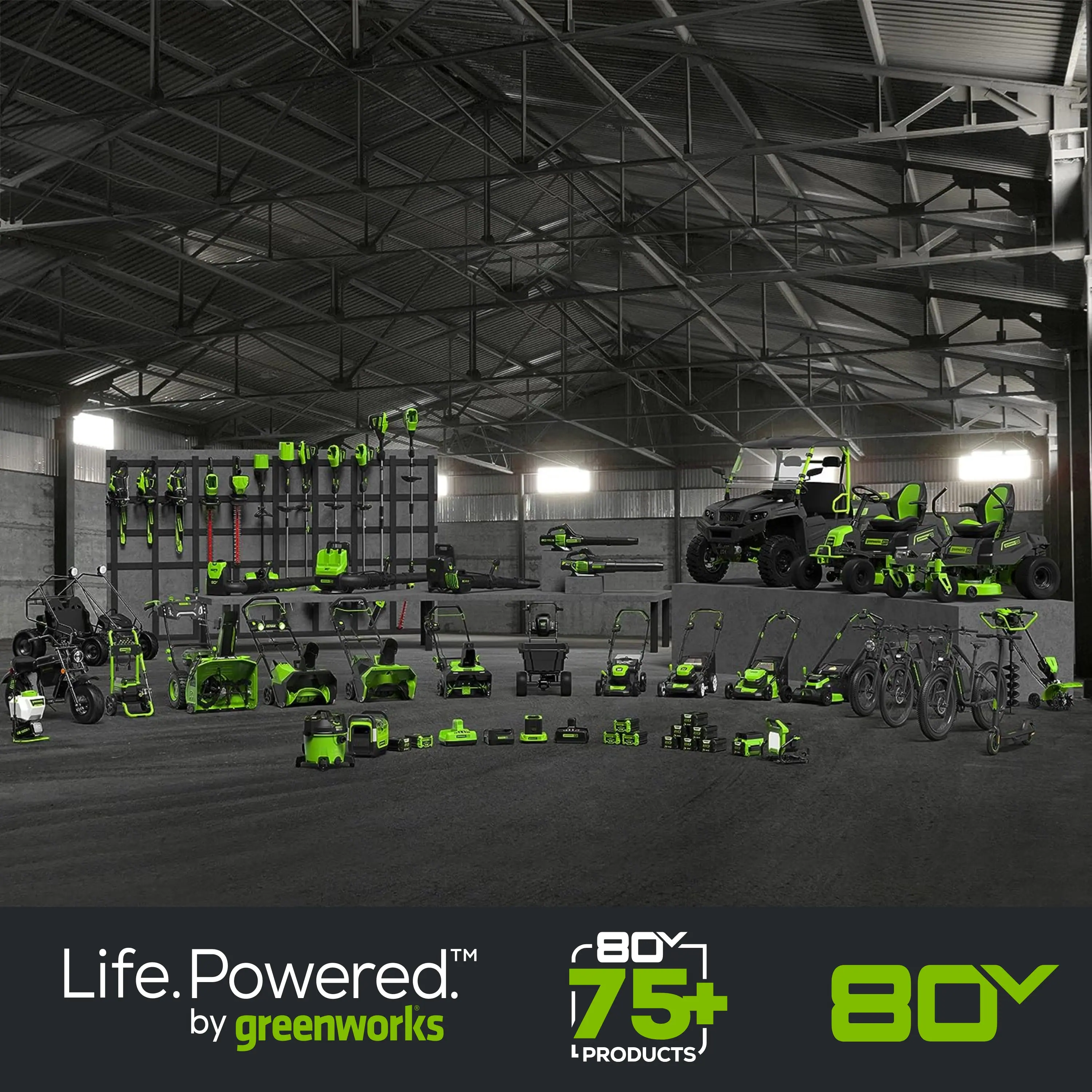 Life. Powered.™ by greenworks

80Y 75+ PRODUCTS