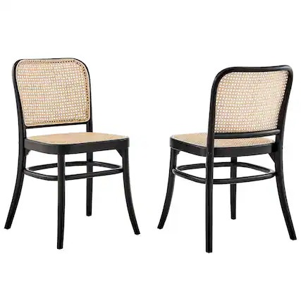 Front. Modway - Winona Wood Dining Side Chair Set of 2 by Modway - Black.