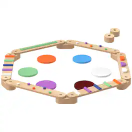 Qaba - Balance Beam - Multicolor
