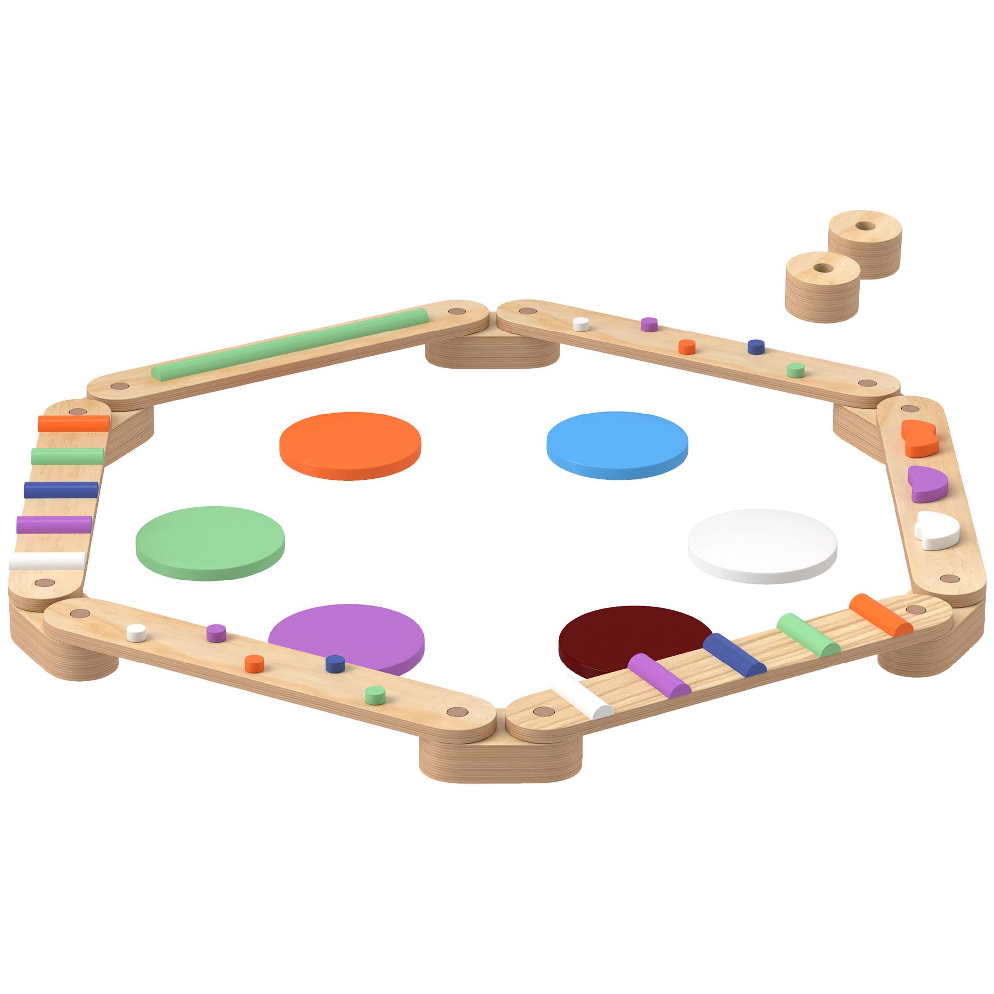 Front. Qaba - Balance Beam - Multicolor.