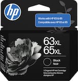 63/65XL High-Yield Ink Cartridge, New HP 63/65XL OEM Cartridge Replaces 63XL or 65XL - Black