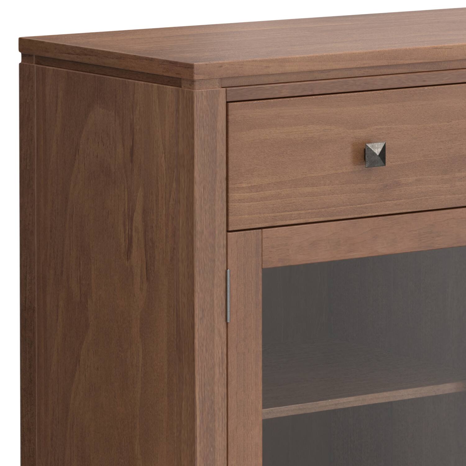 Alt View 12. Simpli Home - Cosmopolitan Sideboard Buffet - Medium Saddle Brown.