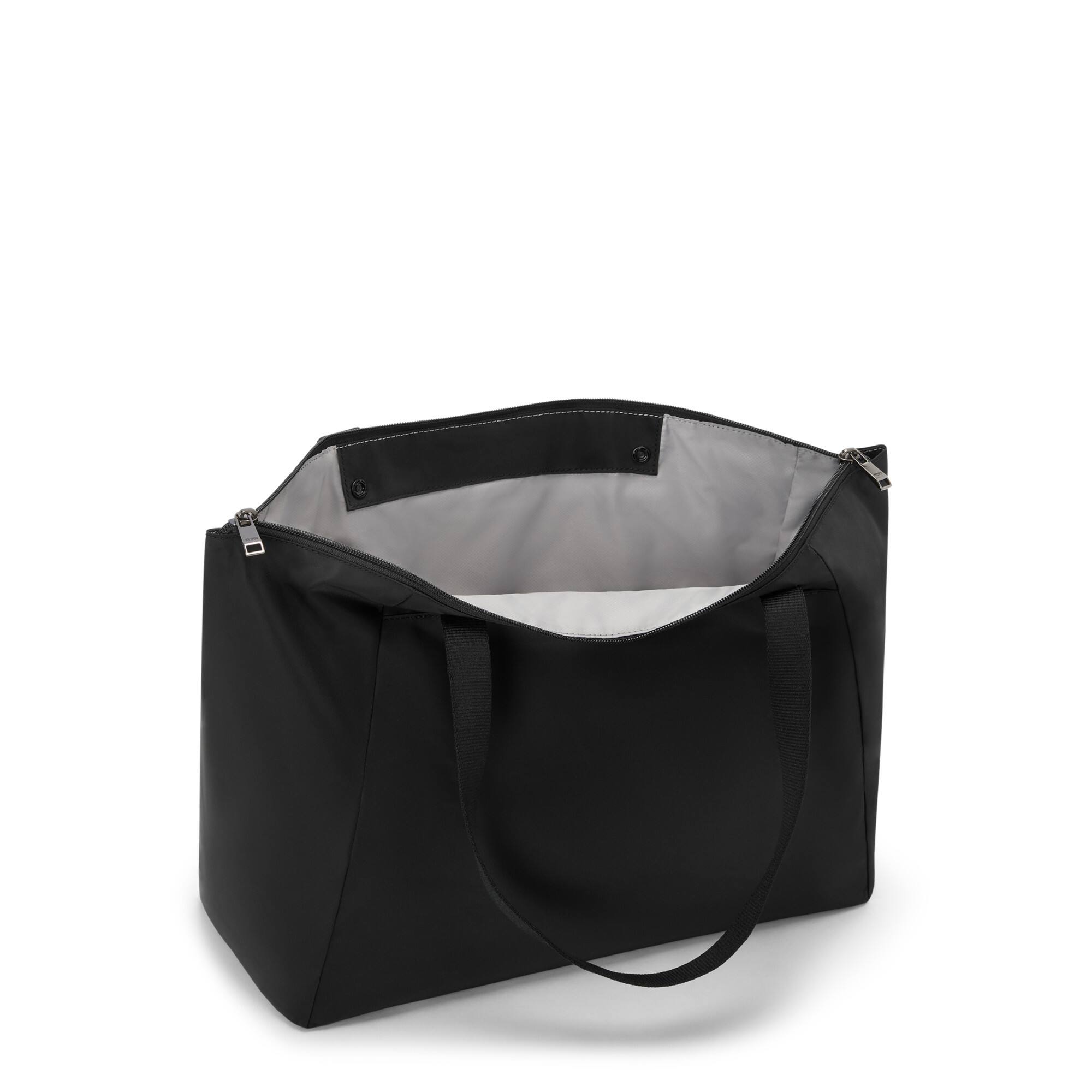 Angle. TUMI - Voyageur Just In Case Medium Tote Bag - Black/GunMetal.
