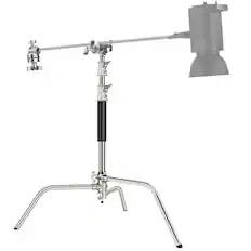 Front. Neewer - Heavy-Duty Stainless Steel C-Stand with Boom Arm.