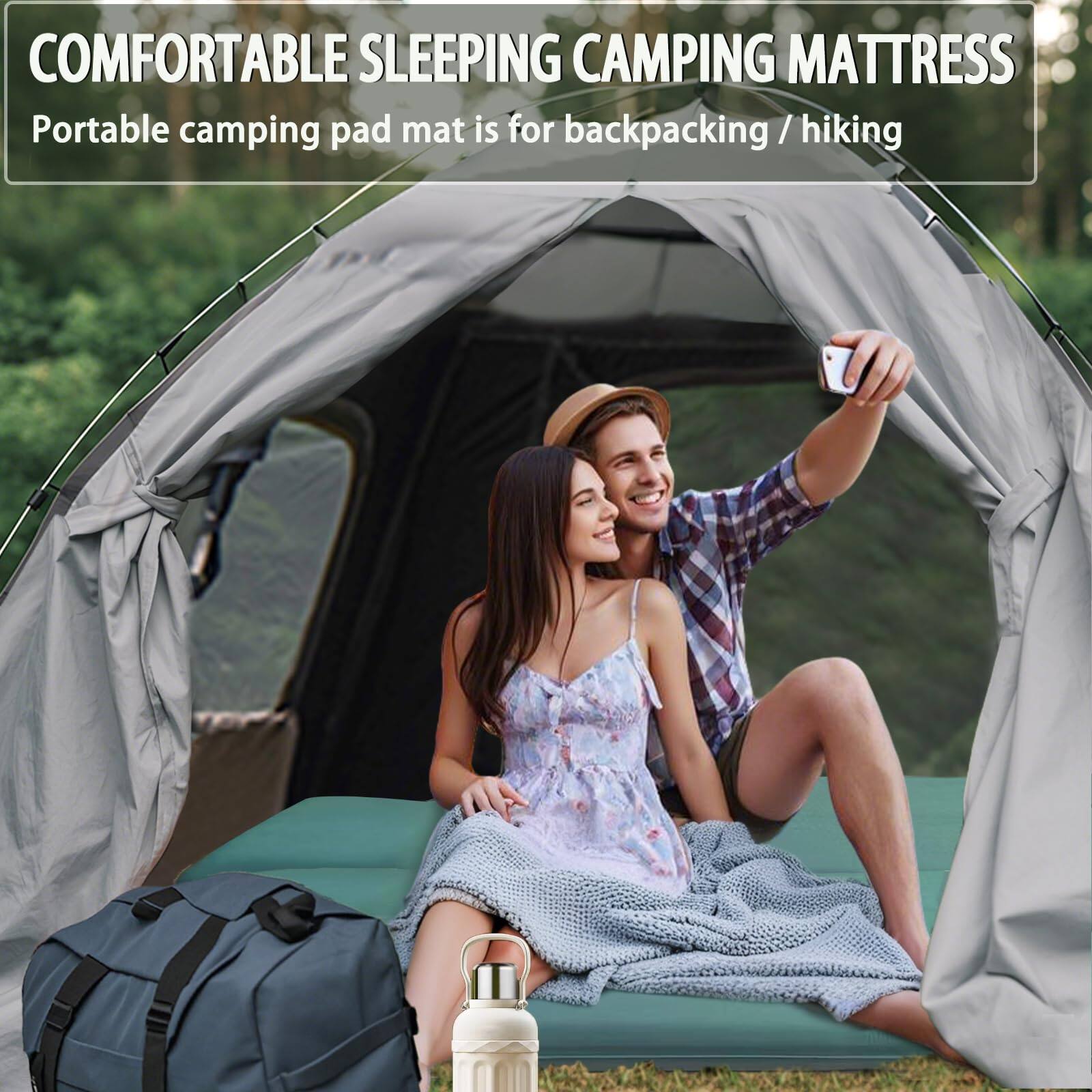 COMFORTABLE SLEEPING CAMPING MATTRESS  
Portable camping pad mat is for backpacking / hiking