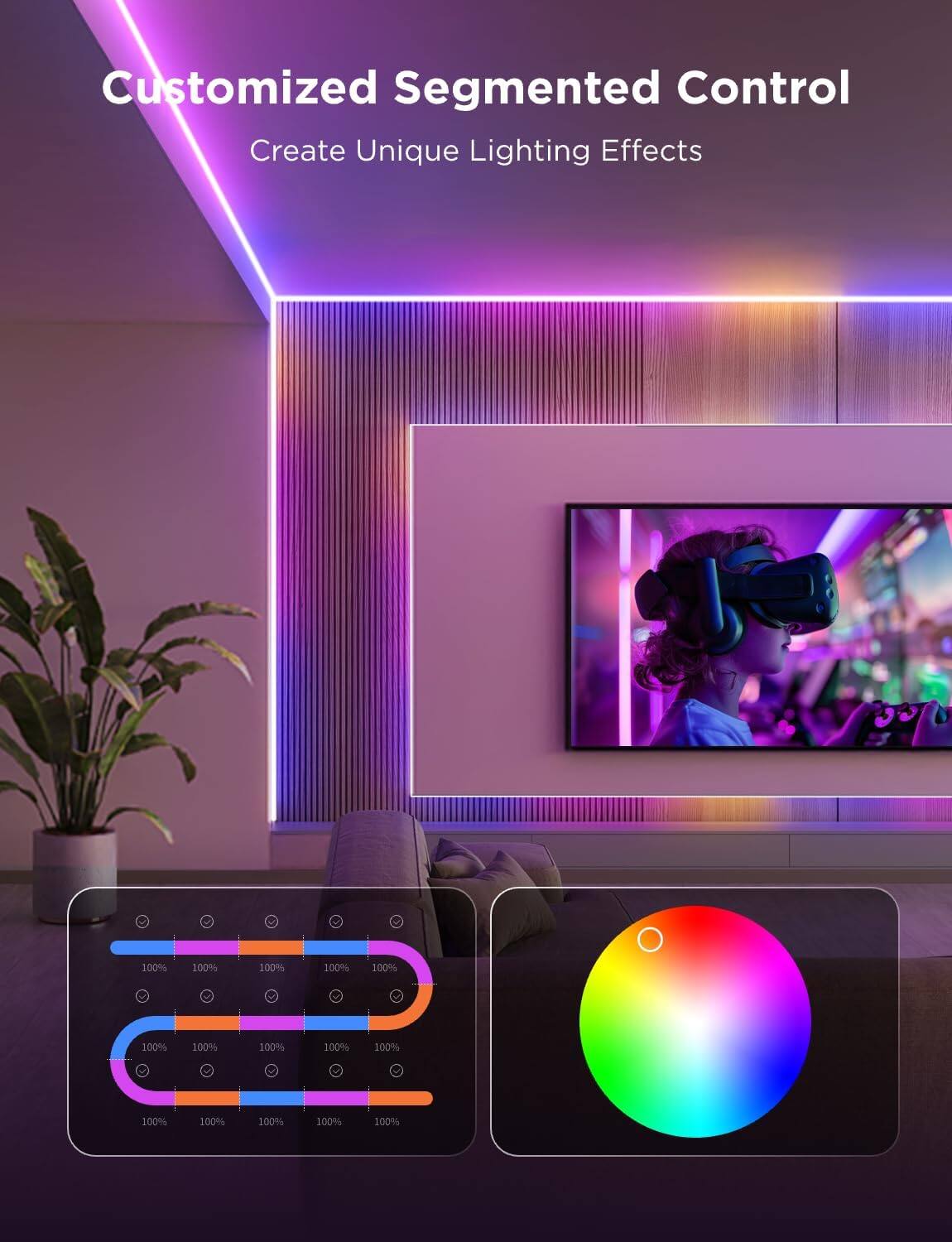 Customized Segmented Control  
Create Unique Lighting Effects