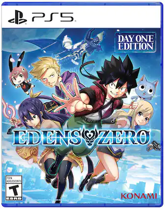 C PS5. DAY ONE EDITION EDENS ZERO TEEN ADOLESCENTS T ESRB - Dtro Mantima KODANSHA NIV 2026 am Conte Entertarment KONAMI. - T (Teen 13+)
