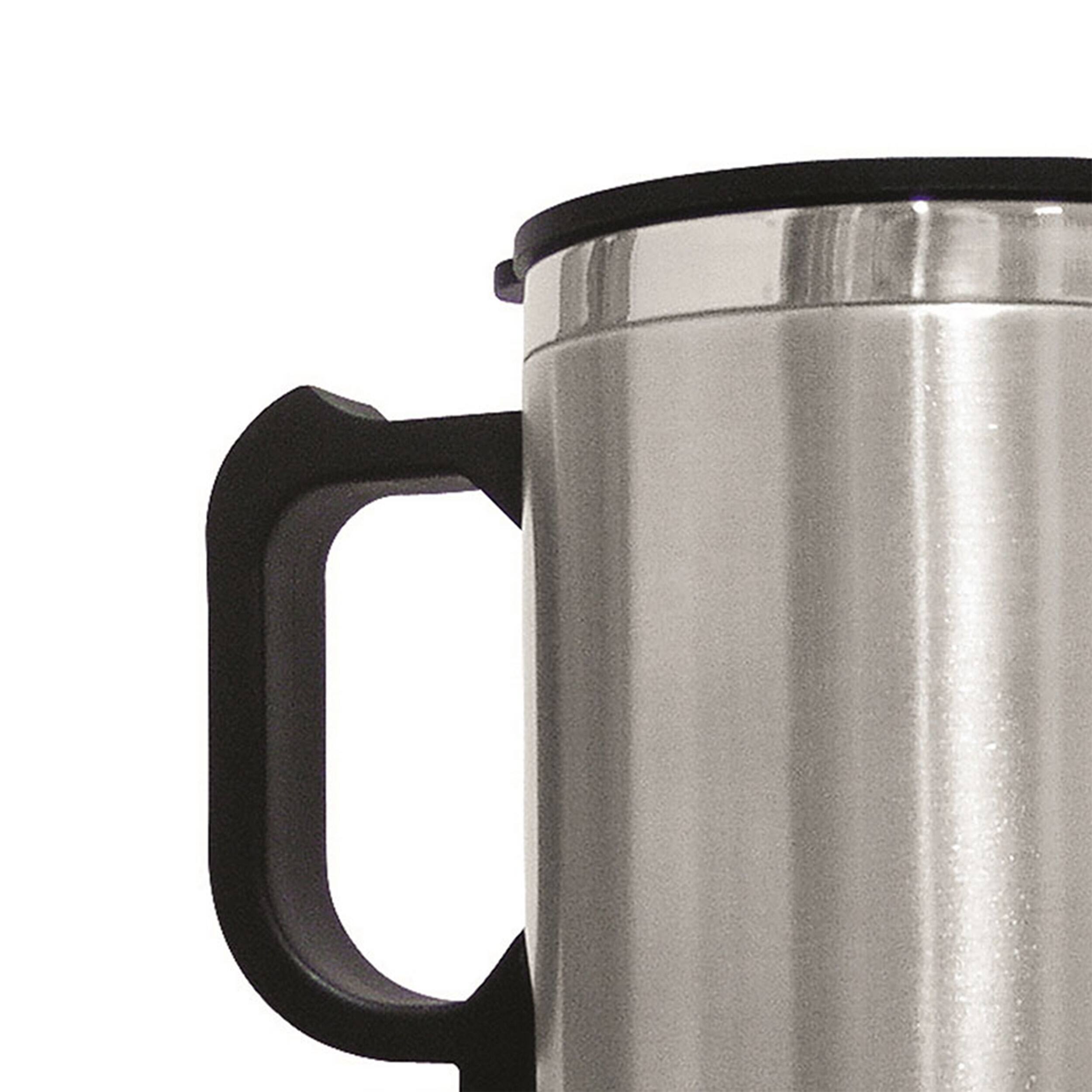 Alt View 2. Brentwood - Brentwood Electric Coffee Mug with Wire Car Plug - Silver.