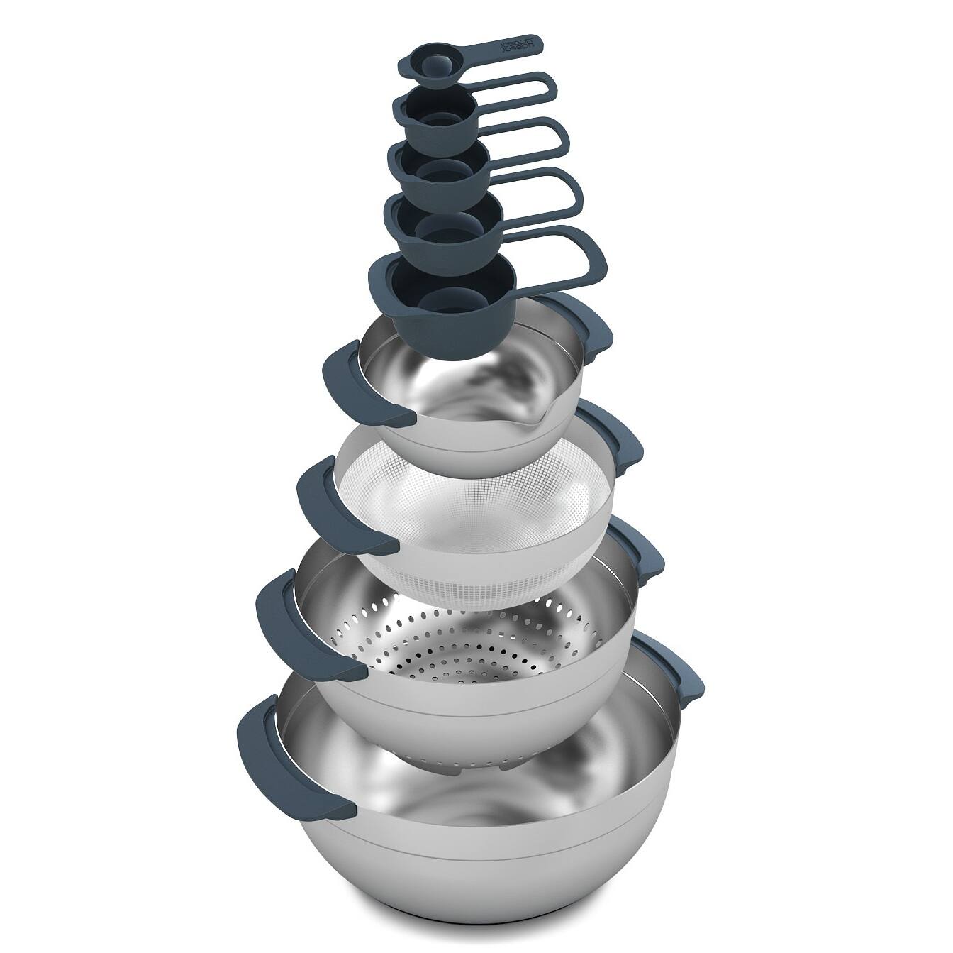 Alt View 1. Joseph Joseph - Nest Steel 9-piece Food Preparation Set.