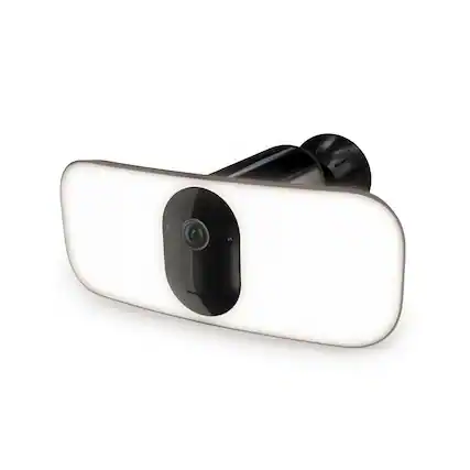 Front. Arlo - Pro 3 Wireless Floodlight Security Camera 2K HDR - 2000-3000 Lumens, Rechargeable Battery, 1-Cam - Black.