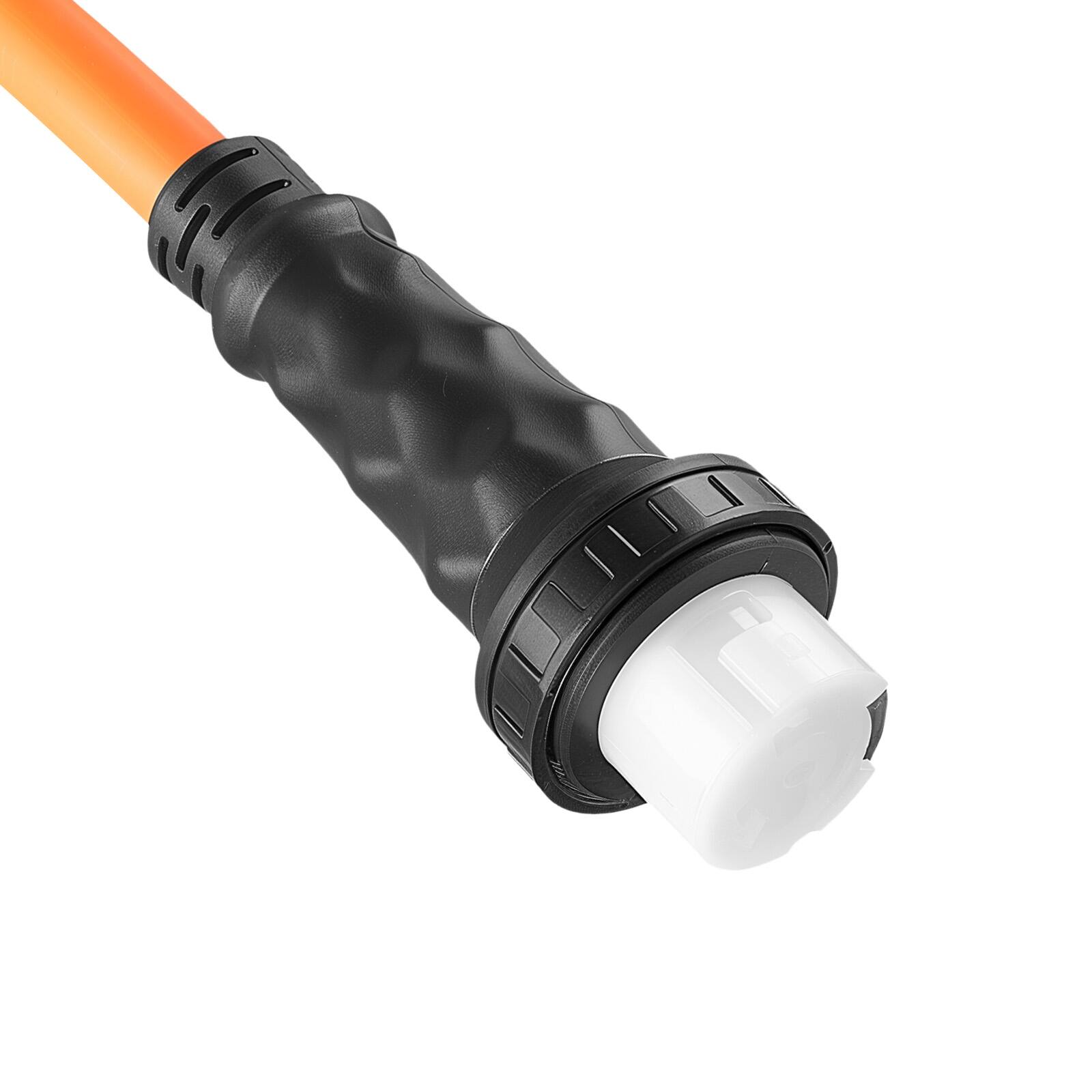 Alt View 5. VEVOR - 50 Amp Generator Cord, 25 Feet, 125/250V RV Power Cord NEMA 14-50P to SS2-50R with Twist Lock, Grip Handle - Orange;Black.