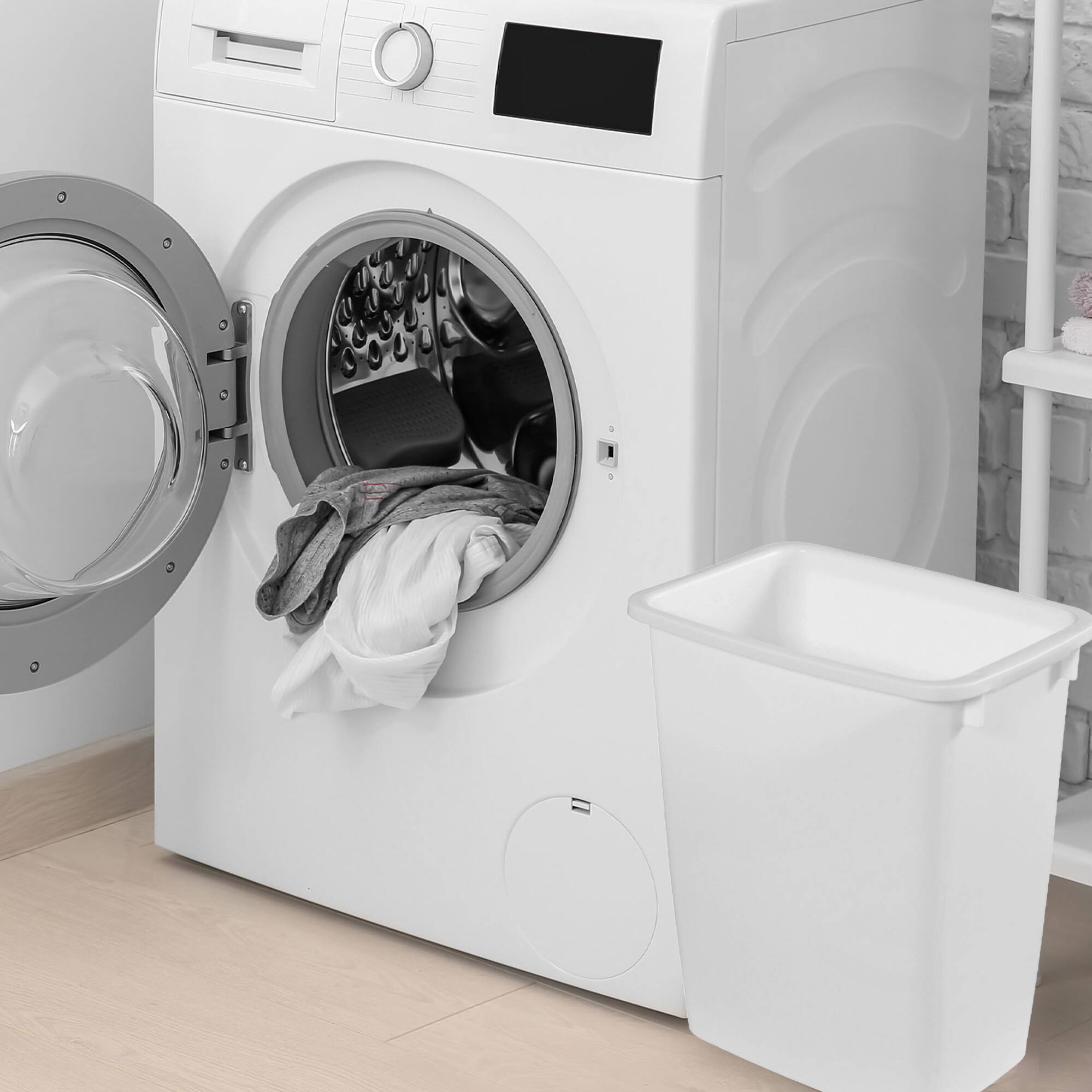 Alt View 2. RubberMaid - Rubbermaid 21 Qt Traditional Wastebasket Indoor Home Trash Can Container, White - White.