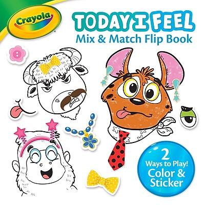 Crayola  
TODAY I FEEL  
Mix & Match Flip Book  

2 Ways to Play!  
Color & Sticker
