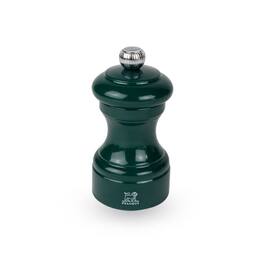 Peugeot - Bistro Salt Mill, 4-Inch Adjustable Manual Grinder - Stainless Steel & Beechwood - Forest Green