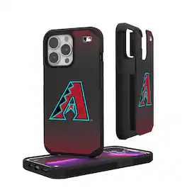 Keyscaper - MLB - Arizona Diamondbacks Linen Logo iPhone Rugged Case - 15 - Black