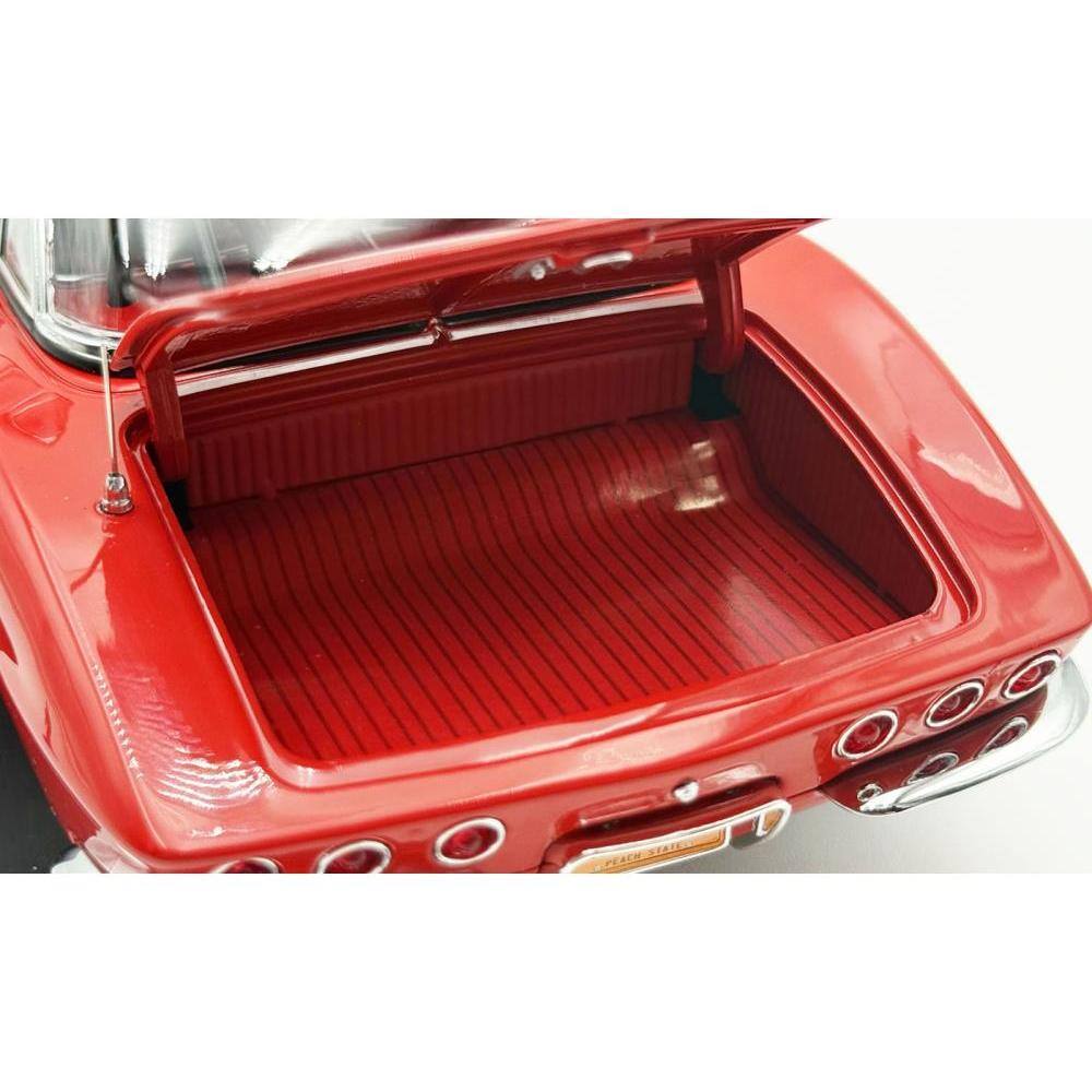 Back. ACME - 1961 Chevrolet Corvette Gasser Roman Red with Red Interior Limited Edition to 300 pieces Worldwide 1/18 - Red.