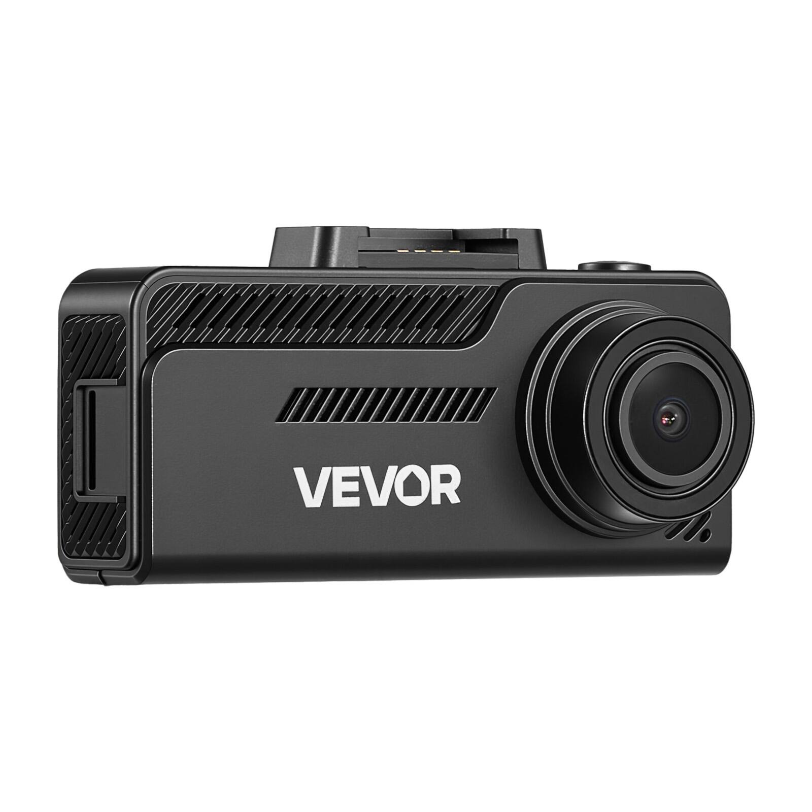 Alt View 5. VEVOR - Dash Cam Front and Rear, 4K+1080P, 64 GB Card Included, Dual Channel Dash Camera for Cars with Built-in GPS, G-Sensor - Black.