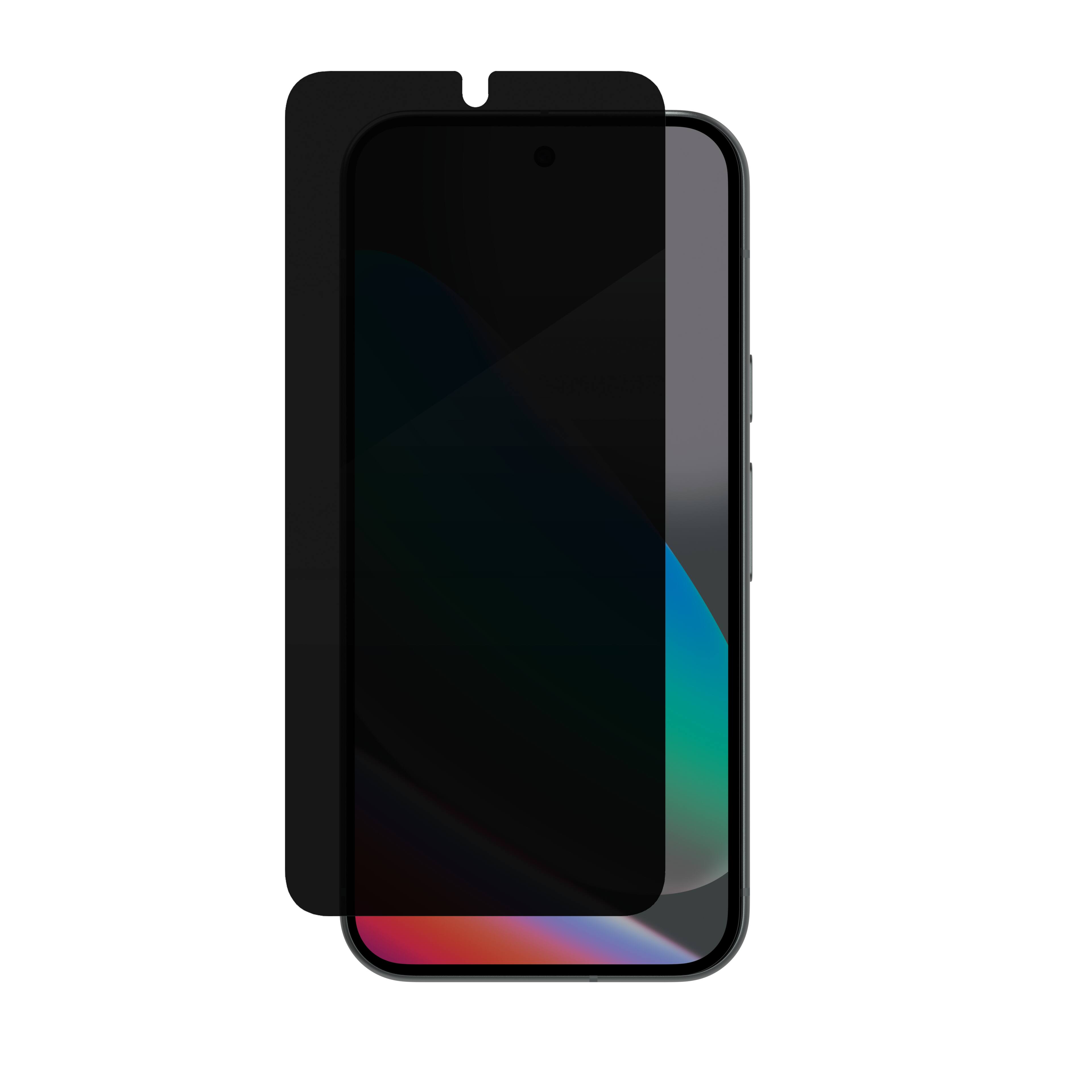 Angle. ZAGG - Glass Elite Tempered Glass Screen Protector with 2-Way Privacy Filter for Google Pixel 10/10 Pro - Tinted.