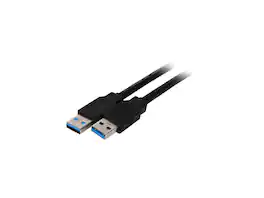 Nippon Labs - USB3-3MM-BK-2P 3 ft. Black USB 3.0 A Male to A Male Cable, 2 Packs