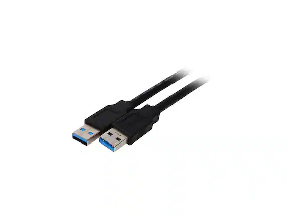 Front. Nippon Labs - Nippon Labs USB3-3MM-BK-2P 3 ft. Black USB 3.0 A Male to A Male Cable, 2 Packs.
