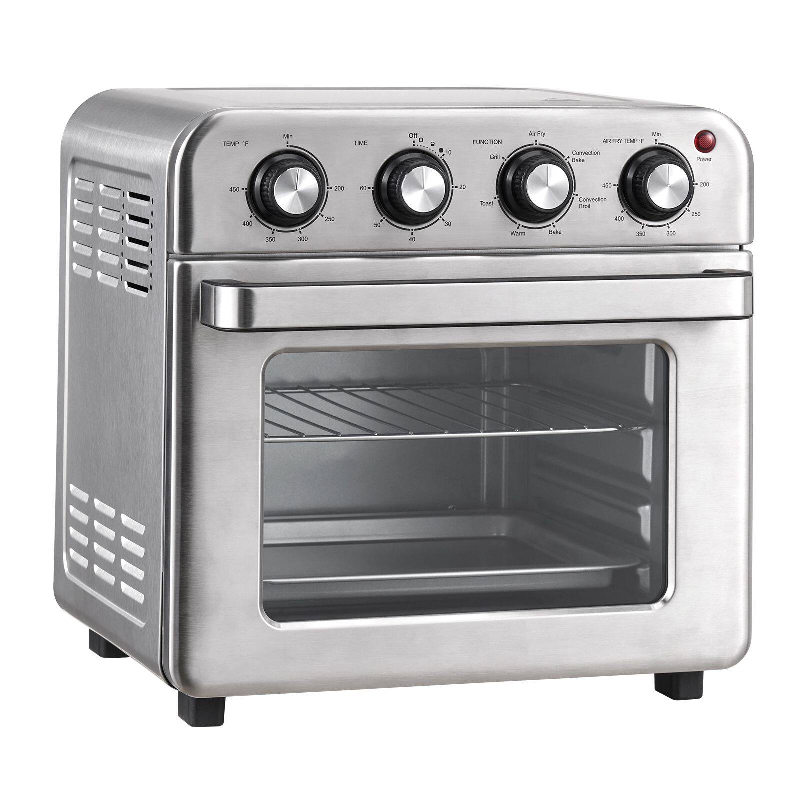 TEMP °F  
Mn  
TIME  
450  
400  
350  
300  
250  
200  
50  
60  

FUNCTION  
Off  
Grill  
Toast  
Warm  
Bake  
Air Fry  
Convection  
Broil  

ARR. FRY TEMP °F  
Mn  
450  
400  
350  
300  
250  
200  

Power