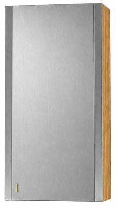 Front. AGA - AGA 18W x 36H x 13D Upper Cabinet - RH - Oak - Stainless Steel - Stainless Steel.