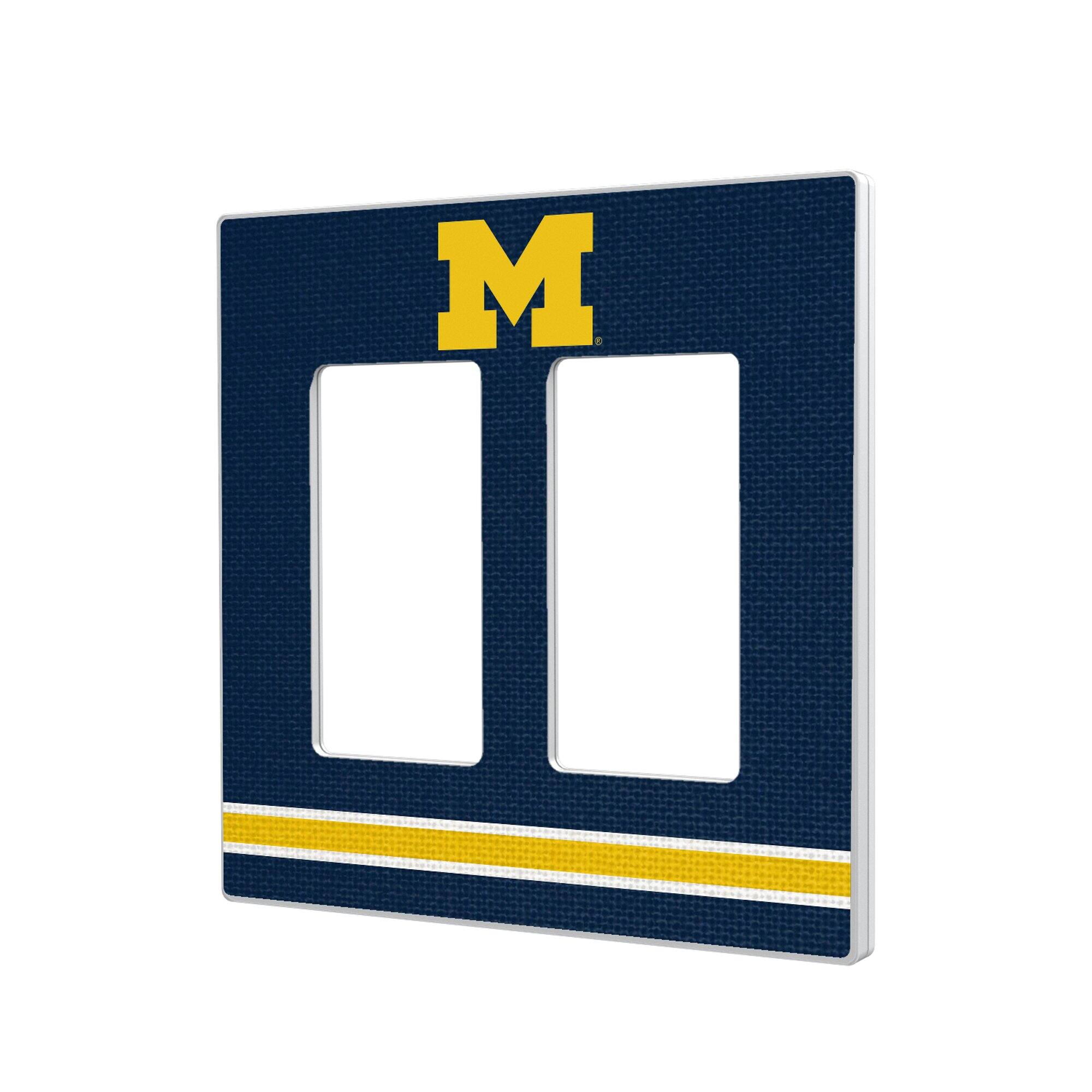 Keyscaper - Michigan Wolverines Stripe Design Double Rocker Light Switch Plate - Multicolor price history on PriceWatchPro