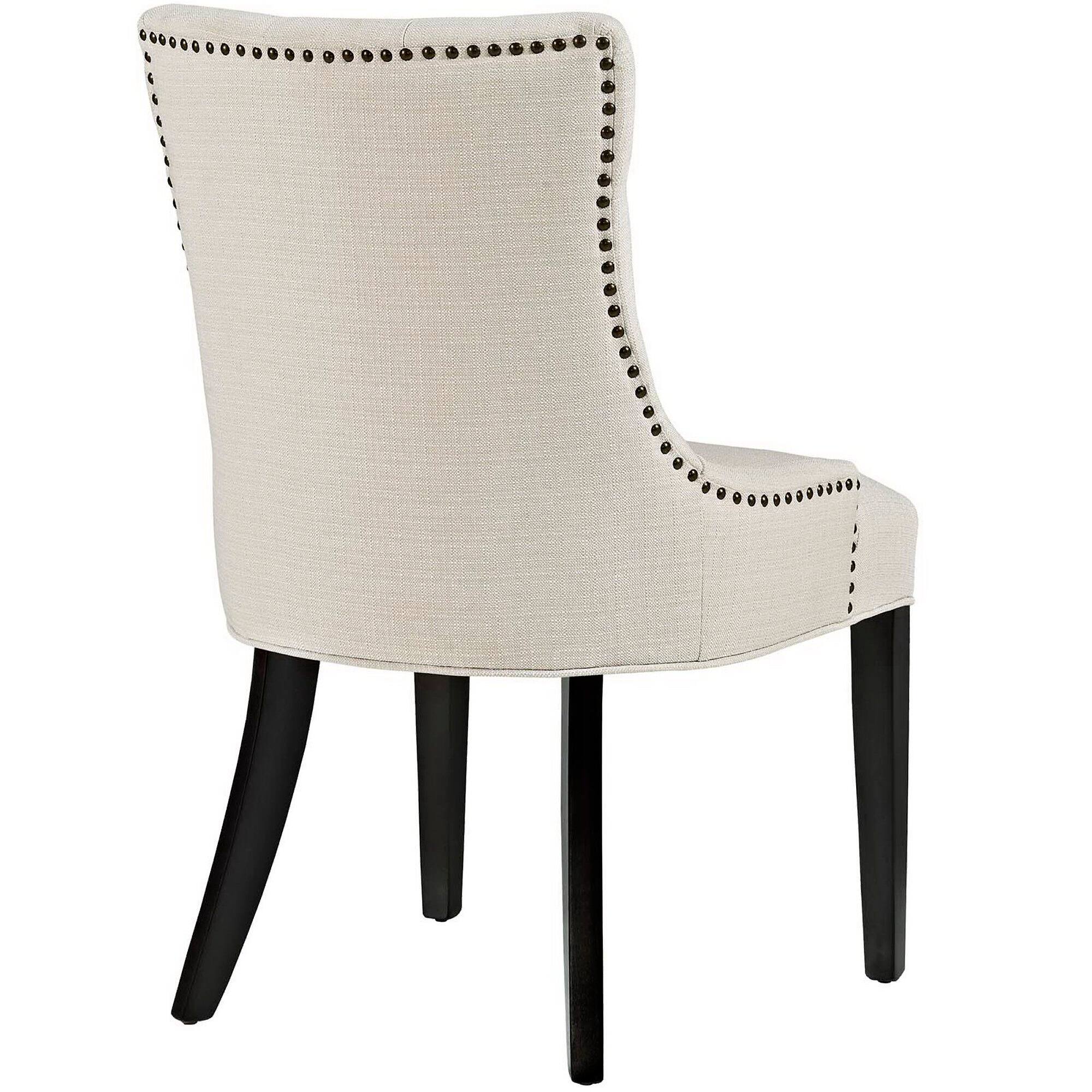 Left. Modway - Regent Tufted Fabric Dining Chair by Modway - Brown.