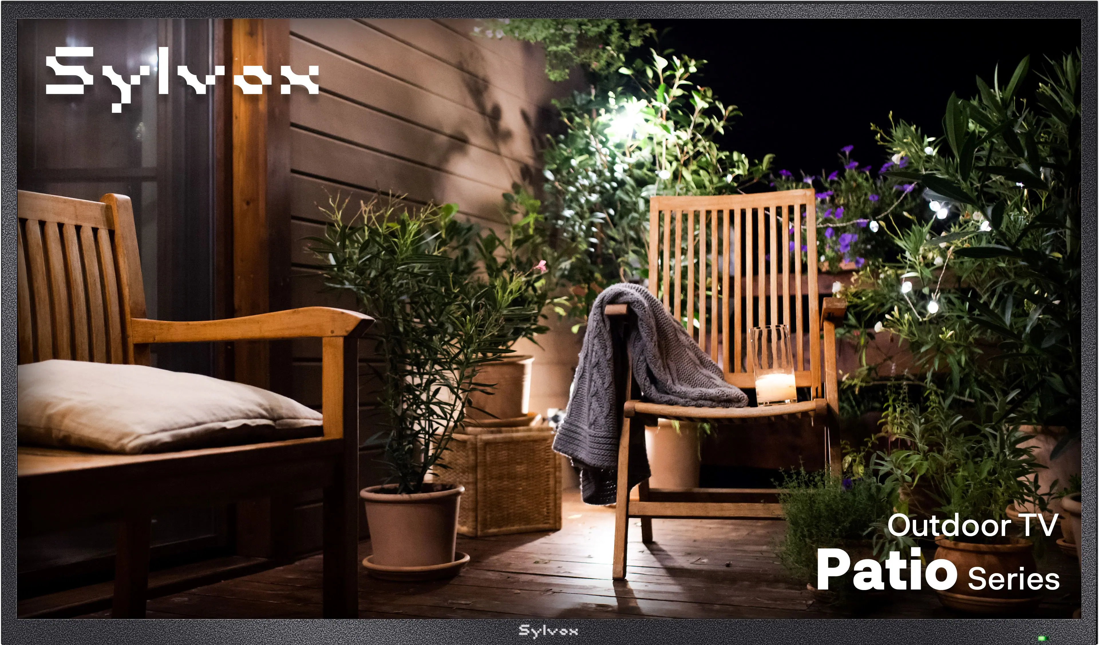 Sylvox - 43" Patio Class Series 4K UHD Google System Partial Sun IP55 Waterproof Smart Outdoor TV (2025)