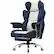 Front. GTPlayer - 400lbs Heavy Duty Gaming Chair Fabric Comfortable Ergonomic Computer Chair with Soft Armrests,Dark Blue & White - Dark Blue & White.