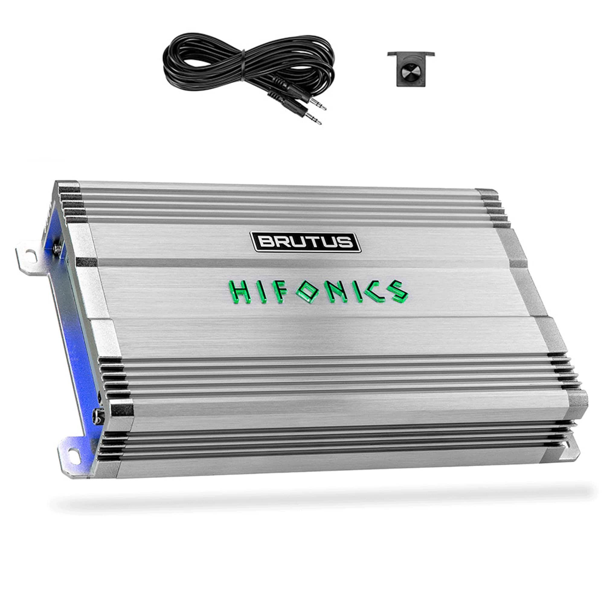 Hifonics - Brutus BG 1000 Watt Class D Monoblock Amplifier with Built-In UV Meter - Silver