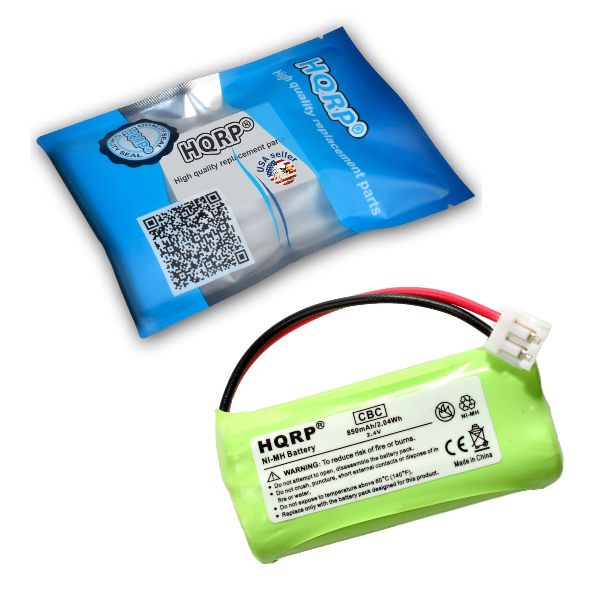 High quality replacement parts

HQRPO

SEAL

High quality replacement parts

USA

CBC

NI-MH

850mAh/2.04Wh

2.4V

HQRP

Battery

WARNING: To reduce the risk of fire or burns, do not disassemble, puncture, crush, or dispose of in water. Do not attempt to open, short external contacts. Do not expose to temperatures above 80°F (27°C). This product is designed for use only with the battery pack designed for this product.