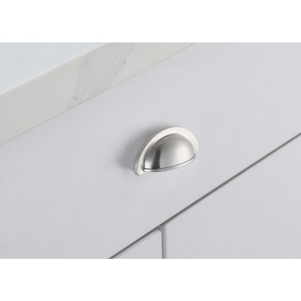 Alt View 1. Elegant Decor - Claude 2-3/4" Center to Center Brushed Nickel Cup Bar Pull Multipack (set of 10) - Brushed Nickel.