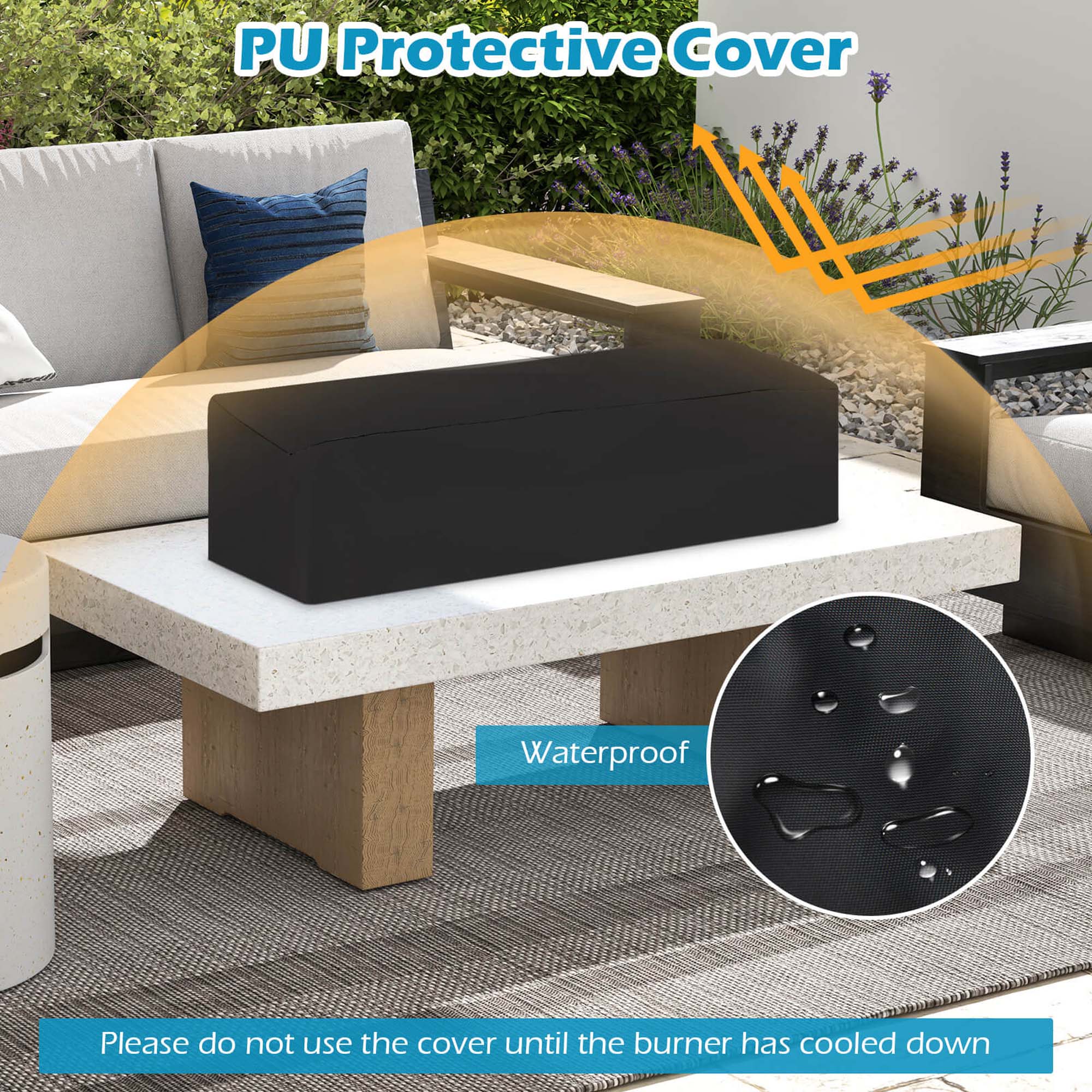 PU Protective Cover

Waterproof

Please do not use the cover until the burner has cooled down