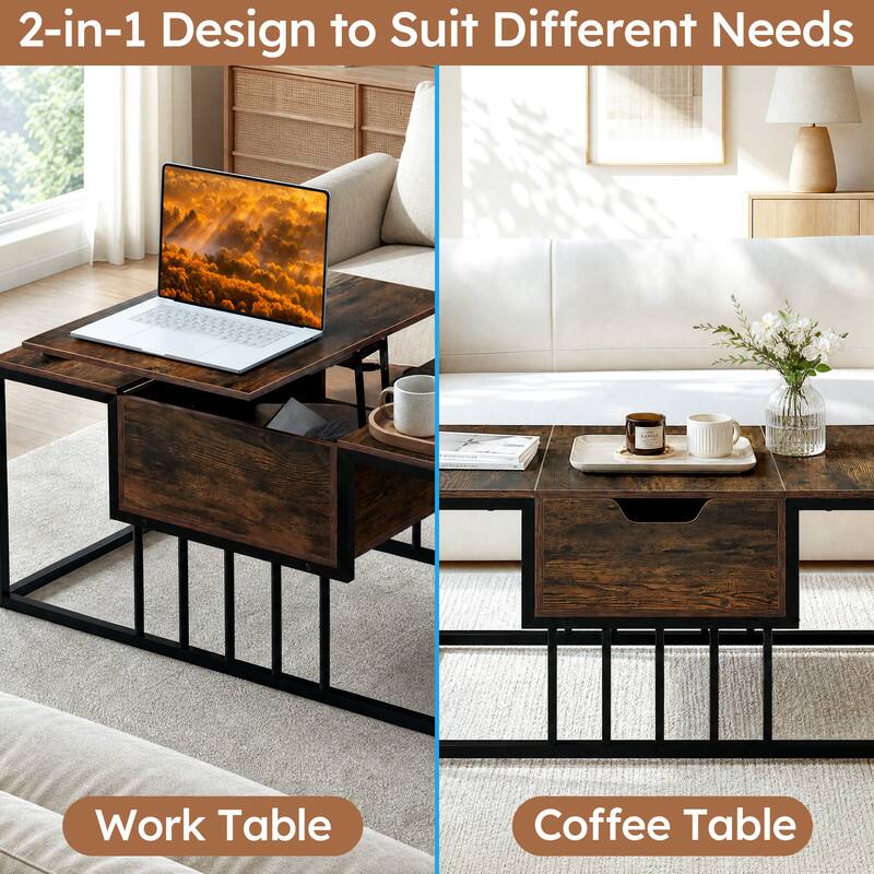 2-in-1 Design to Suit Different Needs

Work Table

Coffee Table