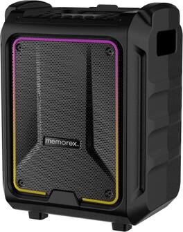 Memorex - MX-PSTG1 Waterproof Bluetooth Karaoke Microphone with Built-In Speaker - Black