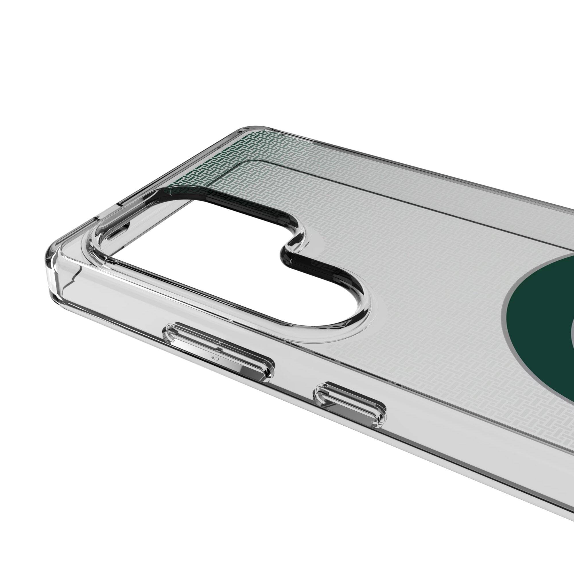 Alt View 2. Keyscaper - Michigan State Spartans Linen Logo Galaxy Clear Case - S25 - Multicolor.